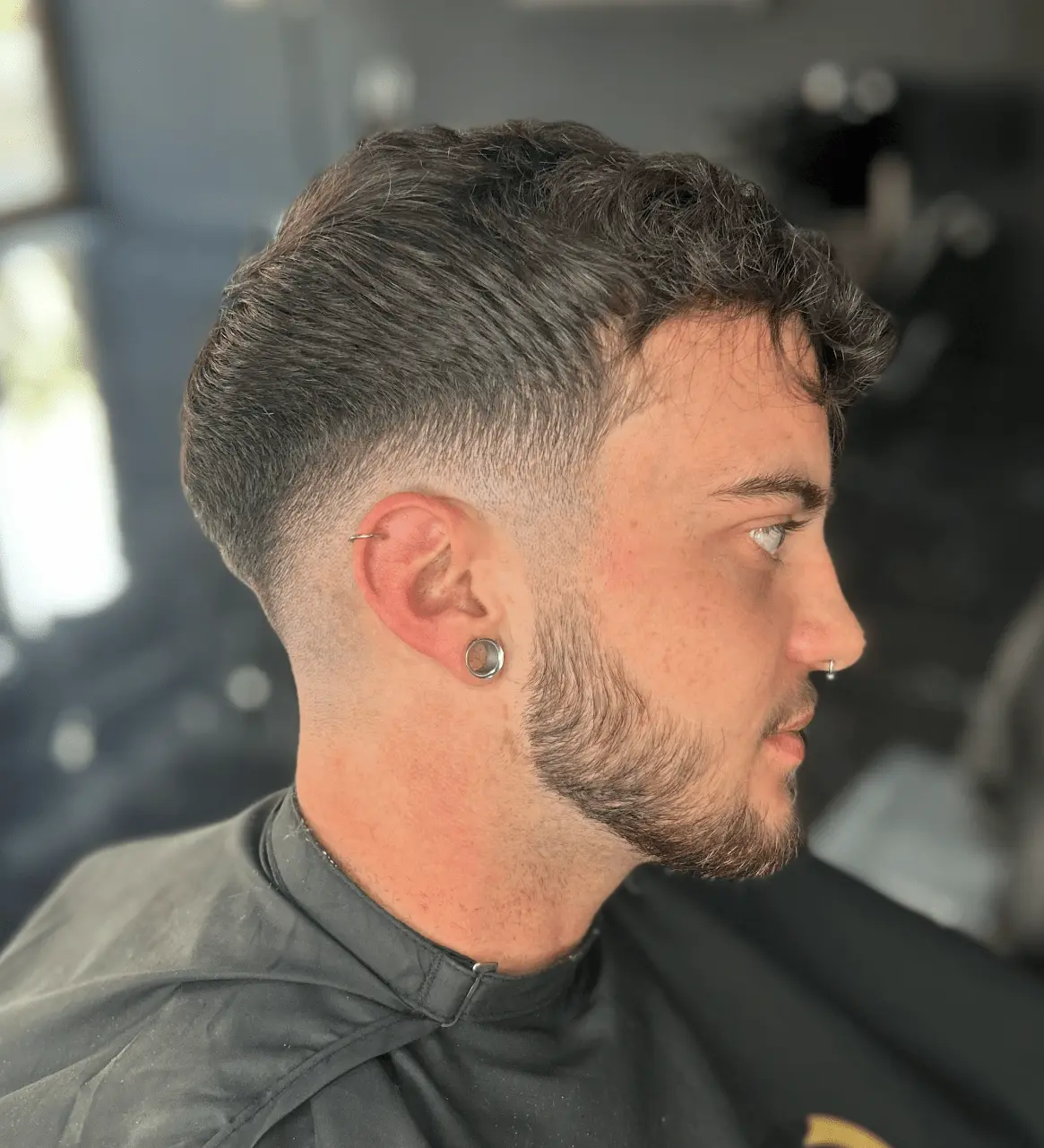 Taper fade ciseaux finition propre — client Coiff 29 truck